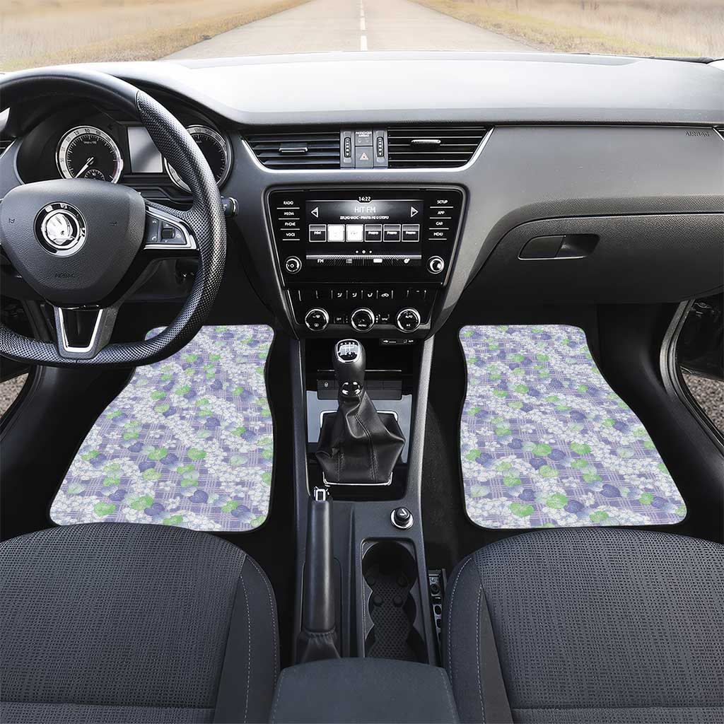 Anthurium Plumeria Lei Pastel Car Mats Purple Hawaiian Splendid Palaka
