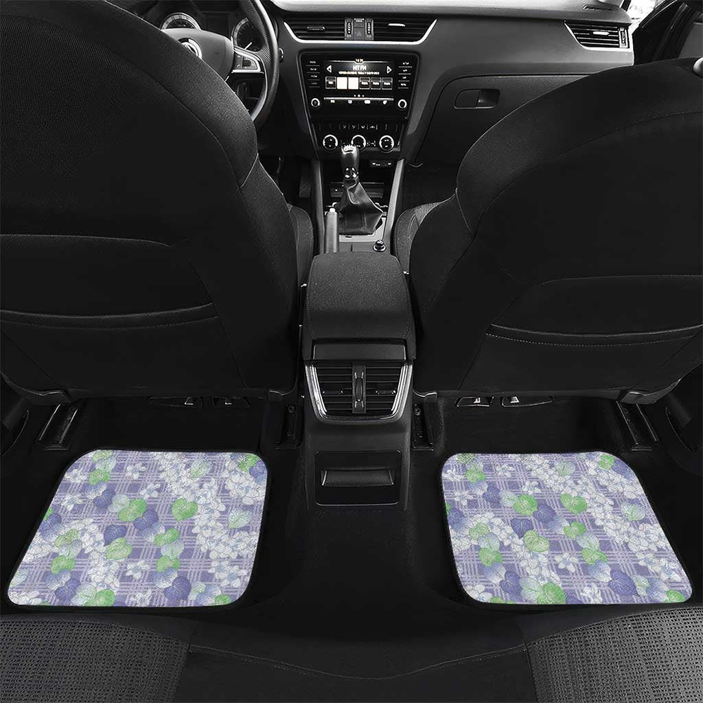 Anthurium Plumeria Lei Pastel Car Mats Purple Hawaiian Splendid Palaka