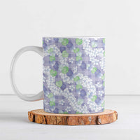 Anthurium Plumeria Lei Pastel Ceramic Mug Purple Hawaiian Splendid Palaka