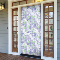 Anthurium Plumeria Lei Pastel Door Cover Purple Hawaiian Splendid Palaka