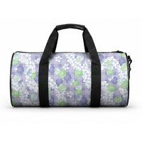 Anthurium Plumeria Lei Pastel Duffle Bag Purple Hawaiian Splendid Palaka LT01 One size Purple - Polynesian Pride