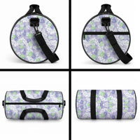 Anthurium Plumeria Lei Pastel Duffle Bag Purple Hawaiian Splendid Palaka LT01 - Polynesian Pride