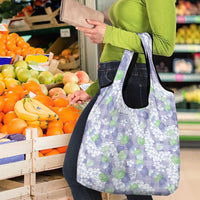 Anthurium Plumeria Lei Pastel Grocery Bag Purple Hawaiian Splendid Palaka