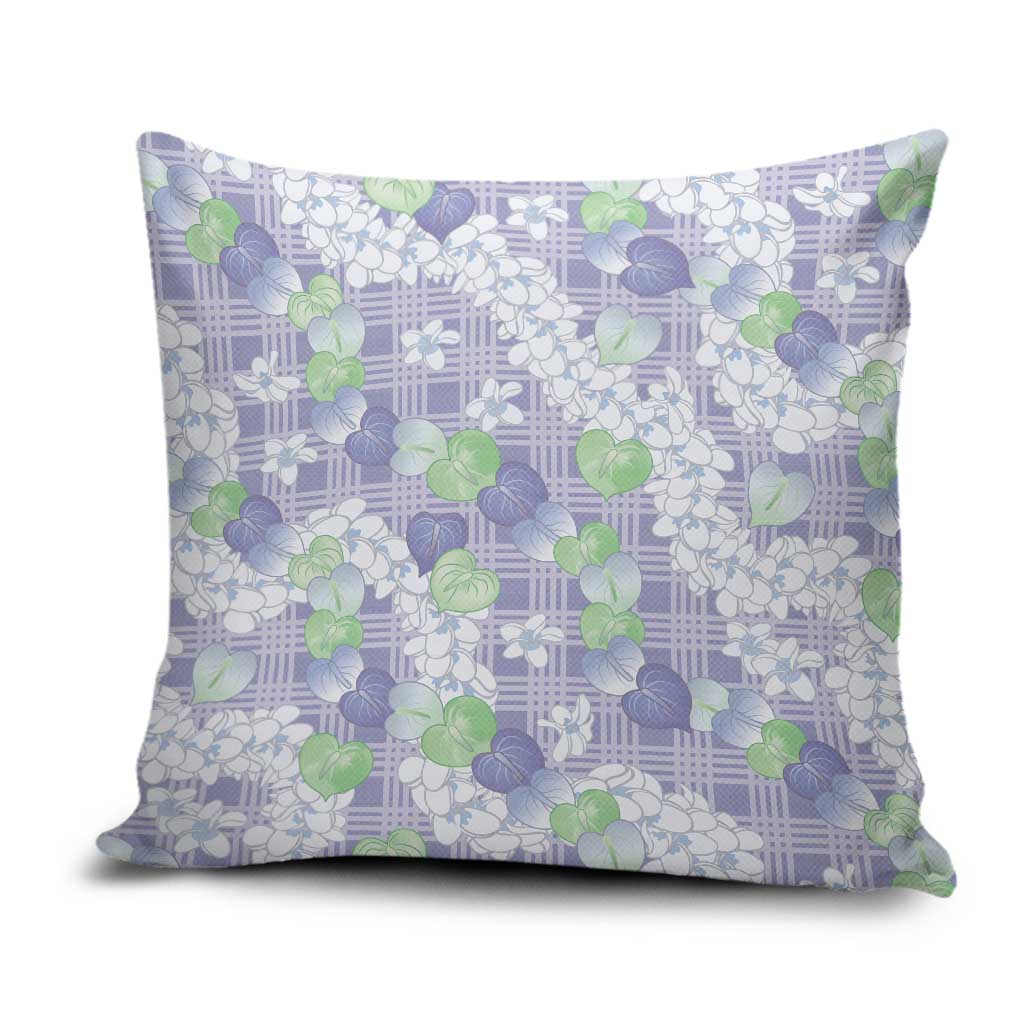 Anthurium Plumeria Lei Pastel Pillow Cover Purple Hawaiian Splendid Palaka