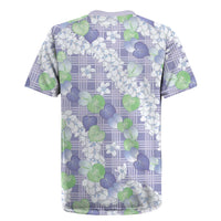 Anthurium Plumeria Lei Pastel Rugby Jersey Purple Hawaiian Splendid Palaka LT01 - Polynesian Pride