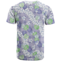 Anthurium Plumeria Lei Pastel T Shirt Purple Hawaiian Splendid Palaka