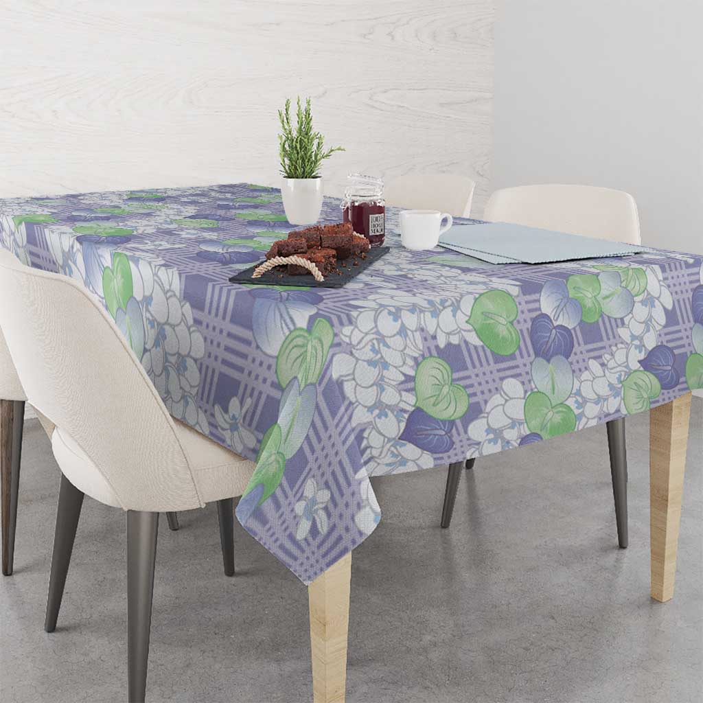 Anthurium Plumeria Lei Pastel Tablecloth Purple Hawaiian Splendid Palaka