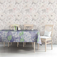 Anthurium Plumeria Lei Pastel Tablecloth Purple Hawaiian Splendid Palaka