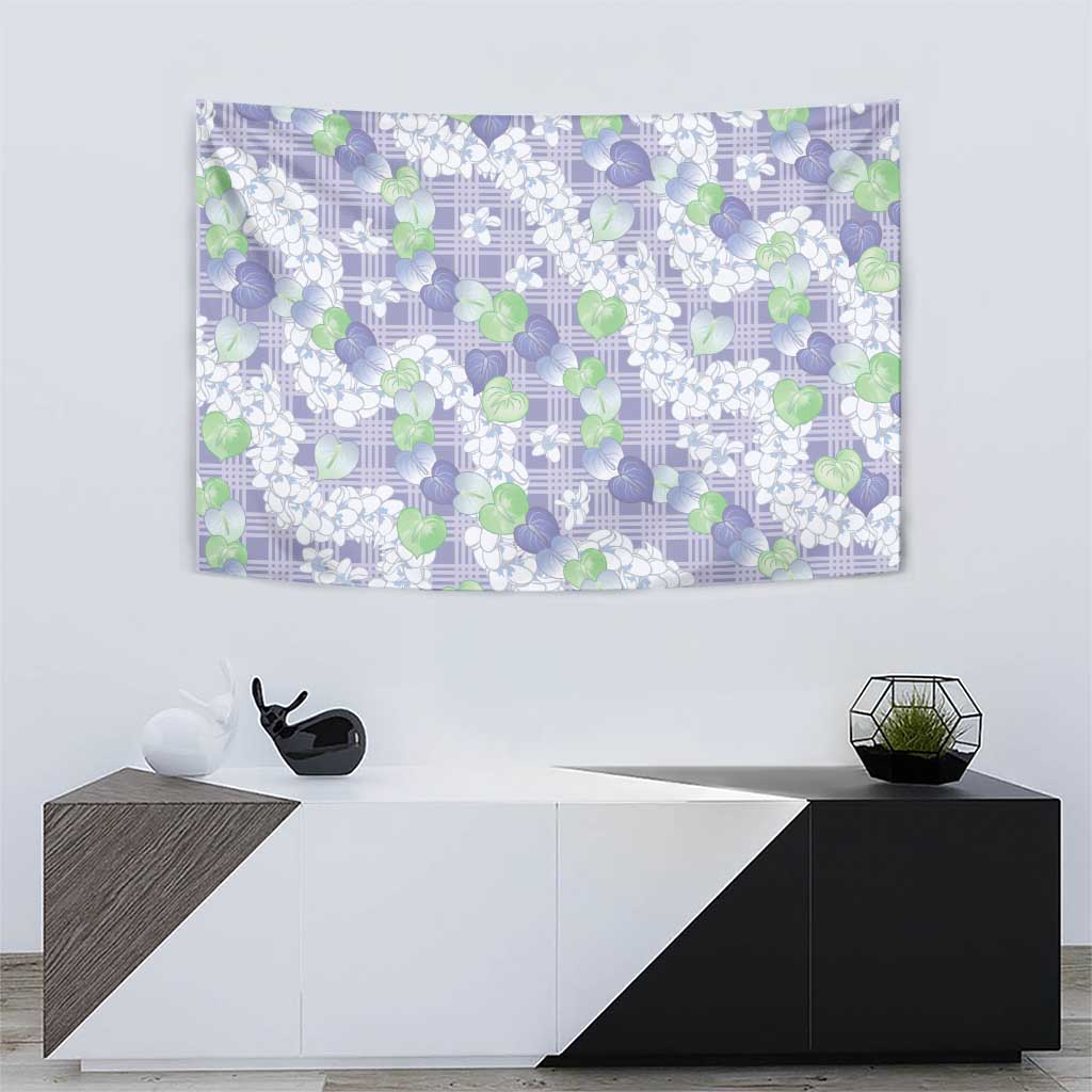 Anthurium Plumeria Lei Pastel Tapestry Purple Hawaiian Splendid Palaka