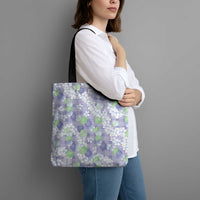 Anthurium Plumeria Lei Pastel Tote Bag Purple Hawaiian Splendid Palaka LT01 - Polynesian Pride