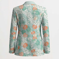 Anthurium Plumeria Lei Pastel Blazer Teal Hawaiian Splendid Palaka