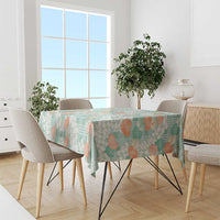 Anthurium Plumeria Lei Pastel Tablecloth Teal Hawaiian Splendid Palaka