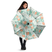 Anthurium Plumeria Lei Pastel Umbrella Teal Hawaiian Splendid Palaka