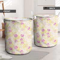 Anthurium Plumeria Lei Pastel Laundry Basket Yellow Hawaiian Splendid Palaka