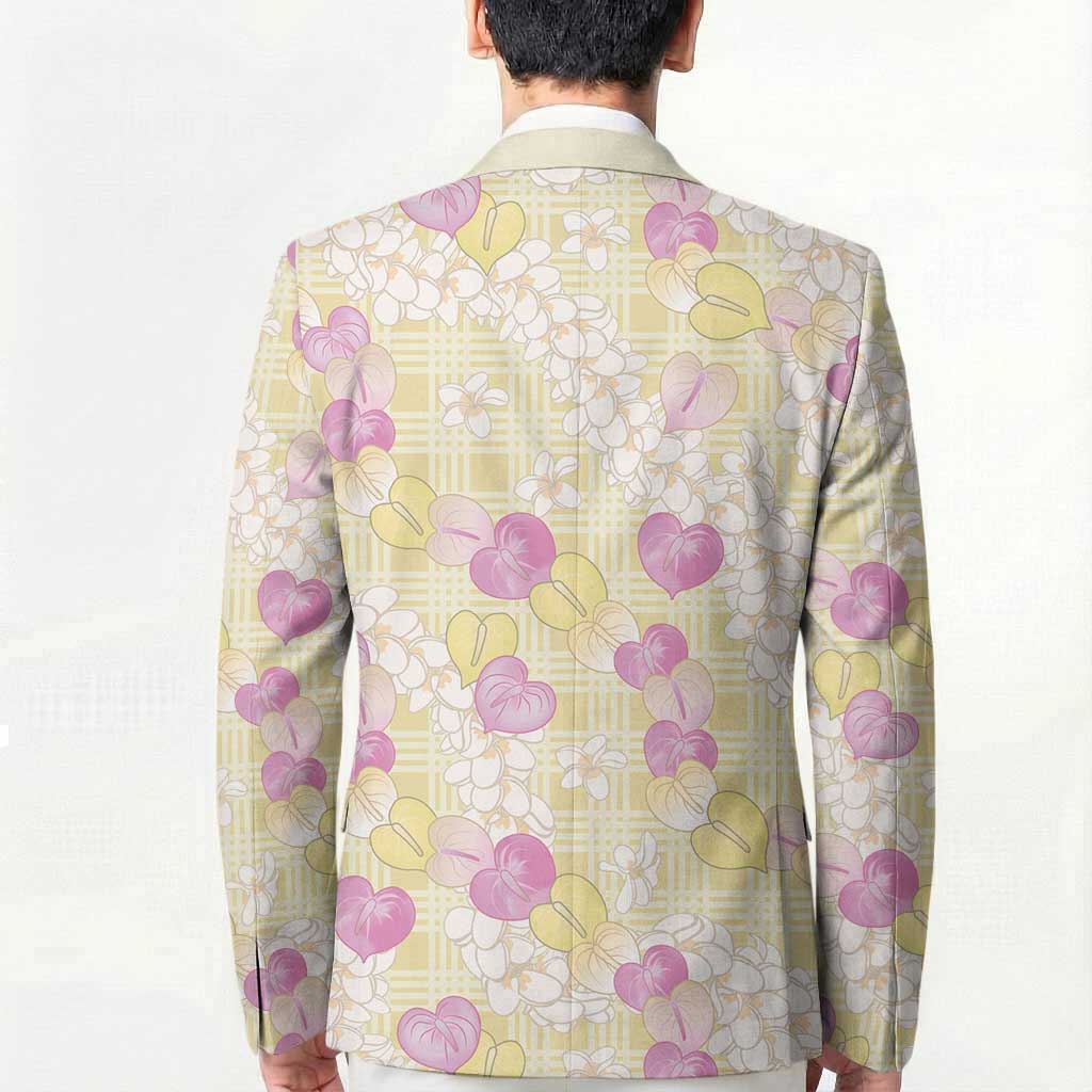 Anthurium Plumeria Lei Pastel Blazer Yellow Hawaiian Splendid Palaka