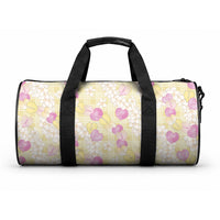 Anthurium Plumeria Lei Pastel Duffle Bag Yellow Hawaiian Splendid Palaka LT01 One size Yellow - Polynesian Pride