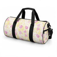 Anthurium Plumeria Lei Pastel Duffle Bag Yellow Hawaiian Splendid Palaka LT01 - Polynesian Pride