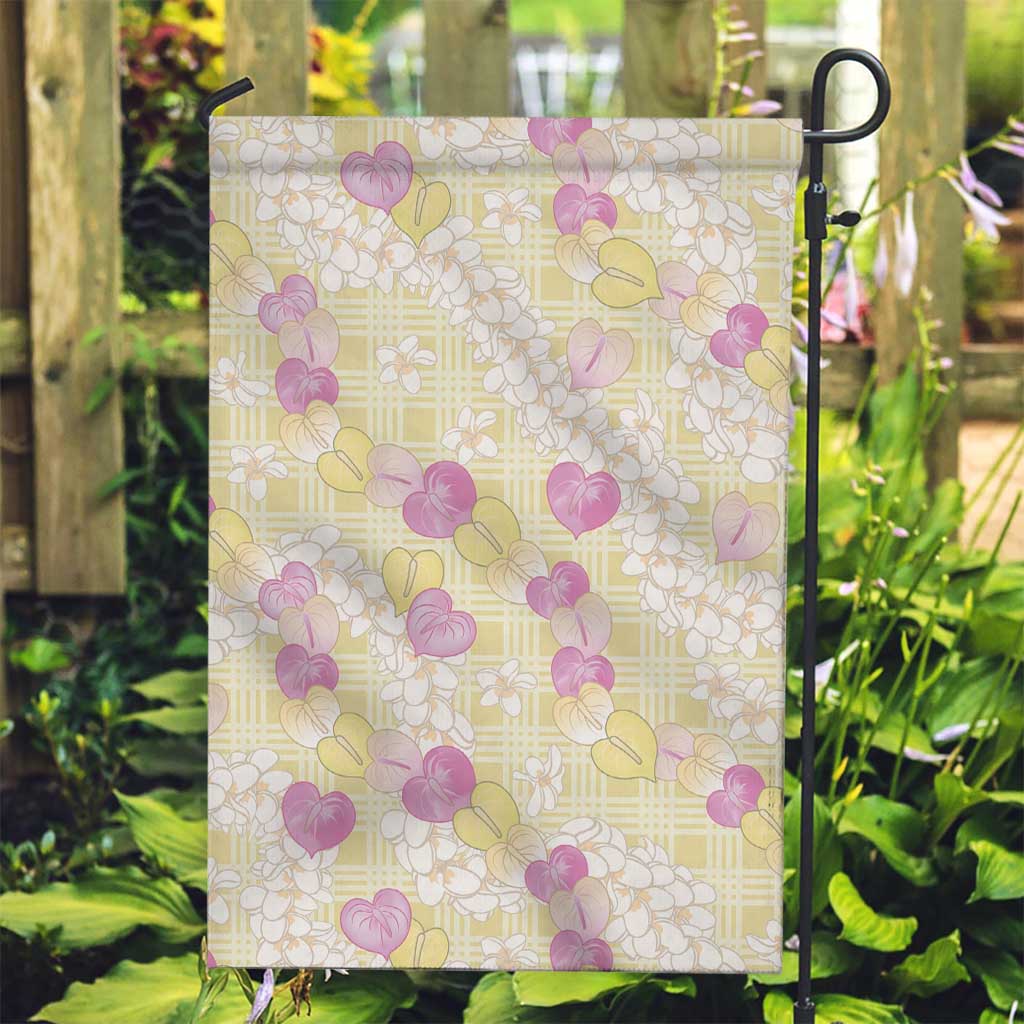 Anthurium Plumeria Lei Pastel Garden Flag Yellow Hawaiian Splendid Palaka