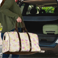 Anthurium Plumeria Lei Pastel Travel Bag Yellow Hawaiian Splendid Palaka LT01 - Polynesian Pride