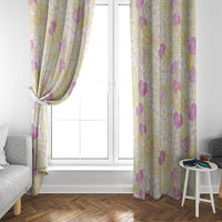 Anthurium Plumeria Lei Pastel Window Curtain Yellow Hawaiian Splendid Palaka