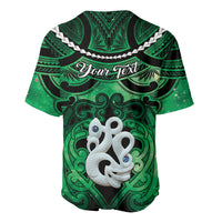 Personalised Maori Matariki Manaia Kakariki Baseball Jersey Maori Kowhaiwhai Pattern Galaxy