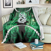 Maori Matariki Manaia Kakariki Blanket Maori Kowhaiwhai Pattern Galaxy