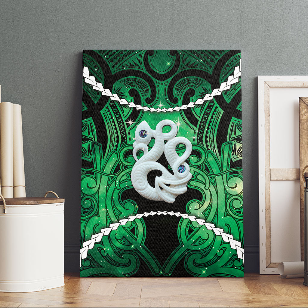Maori Matariki Manaia Kakariki Canvas Wall Art Maori Kowhaiwhai Pattern Galaxy LT01 - Polynesian Pride