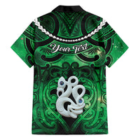 Personalised Maori Matariki Manaia Kakariki Family Matching Off The Shoulder Long Sleeve Dress and Hawaiian Shirt Maori Kowhaiwhai Pattern Galaxy LT01 - Polynesian Pride
