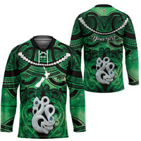 Personalised Maori Matariki Manaia Kakariki Hockey Jersey Maori Kowhaiwhai Pattern Galaxy