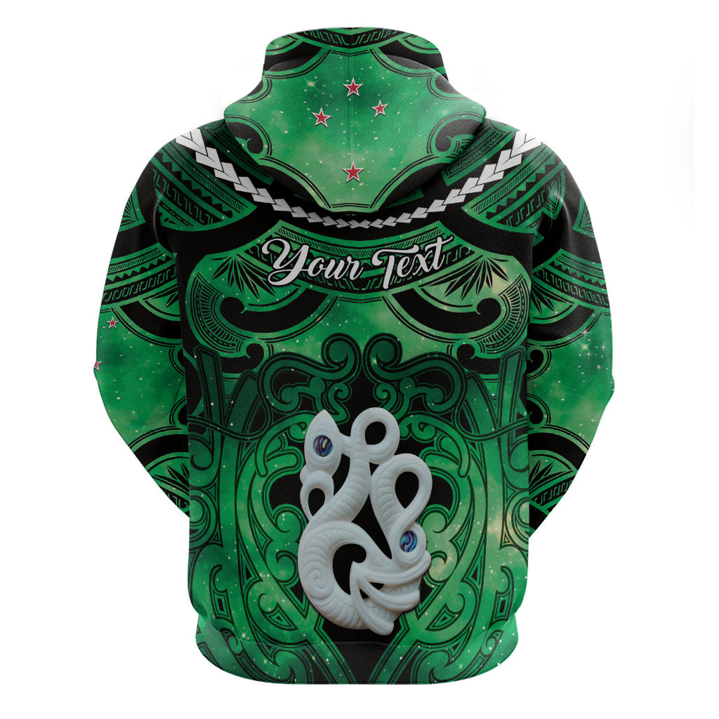 Personalised Maori Matariki Manaia Kakariki Hoodie Maori Kowhaiwhai Pattern Galaxy LT01 - Polynesian Pride