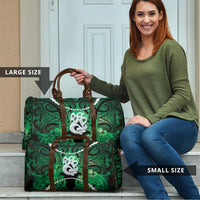 Maori Matariki Manaia Kakariki Travel Bag Maori Kowhaiwhai Pattern Galaxy