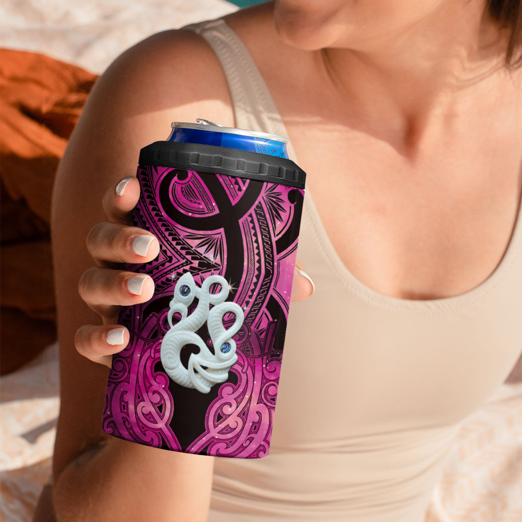 Personalised Maori Matariki Manaia Mawhero 4 in 1 Can Cooler Tumbler Maori Kowhaiwhai Pattern Galaxy LT01 - Polynesian Pride