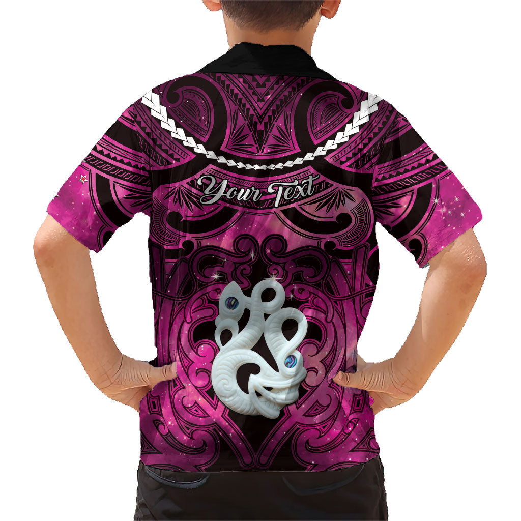 Personalised Maori Matariki Manaia Mawhero Family Matching Mermaid Dress and Hawaiian Shirt Maori Kowhaiwhai Pattern Galaxy LT01 - Polynesian Pride