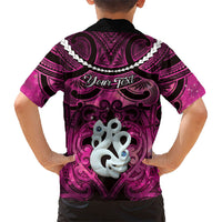 Personalised Maori Matariki Manaia Mawhero Family Matching Summer Maxi Dress and Hawaiian Shirt Maori Kowhaiwhai Pattern Galaxy LT01 - Polynesian Pride