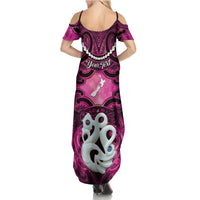 Personalised Maori Matariki Manaia Mawhero Family Matching Summer Maxi Dress and Hawaiian Shirt Maori Kowhaiwhai Pattern Galaxy LT01 - Polynesian Pride