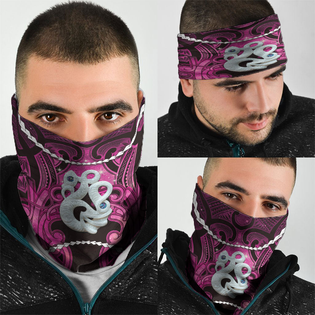 Maori Matariki Manaia Mawhero Neck Gaiter Maori Kowhaiwhai Pattern Galaxy
