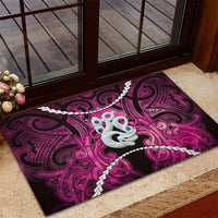 Maori Matariki Manaia Mawhero Rubber Doormat Maori Kowhaiwhai Pattern Galaxy