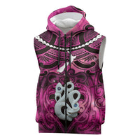 Personalised Maori Matariki Manaia Mawhero Sleeveless Zip Hoodie Maori Kowhaiwhai Pattern Galaxy
