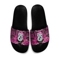 Maori Matariki Manaia Mawhero Slide Sandals Maori Kowhaiwhai Pattern Galaxy
