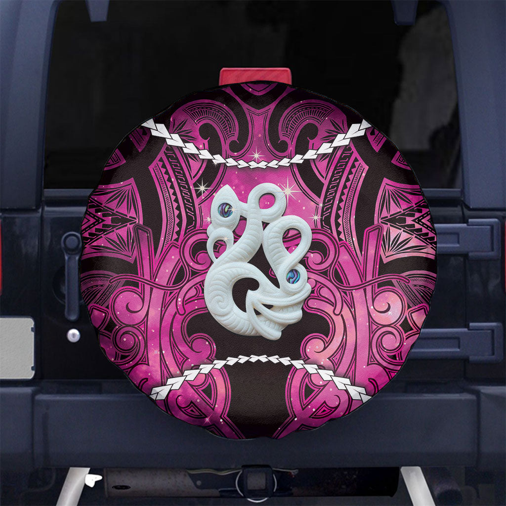 Maori Matariki Manaia Mawhero Spare Tire Cover Maori Kowhaiwhai Pattern Galaxy