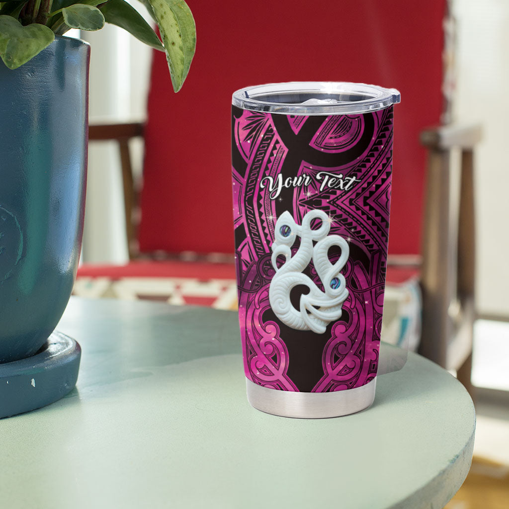 Personalised Maori Matariki Manaia Mawhero Tumbler Cup Maori Kowhaiwhai Pattern Galaxy