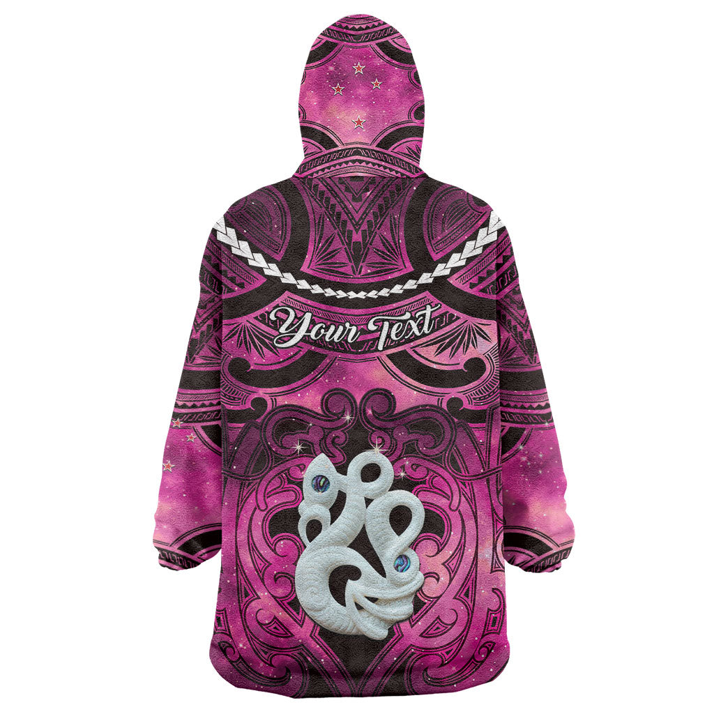 Personalised Maori Matariki Manaia Mawhero Wearable Blanket Hoodie Maori Kowhaiwhai Pattern Galaxy LT01 - Polynesian Pride