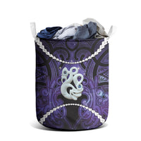 Maori Matariki Manaia Waiporoporo Laundry Basket Maori Kowhaiwhai Pattern Galaxy LT01 - Polynesian Pride