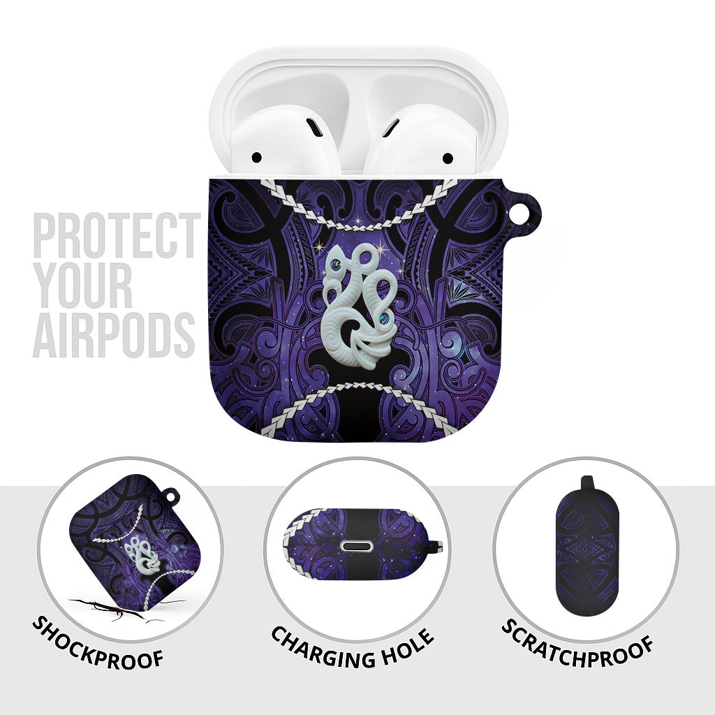 Maori Matariki Manaia Waiporoporo AirPods Case Maori Kowhaiwhai Pattern Galaxy