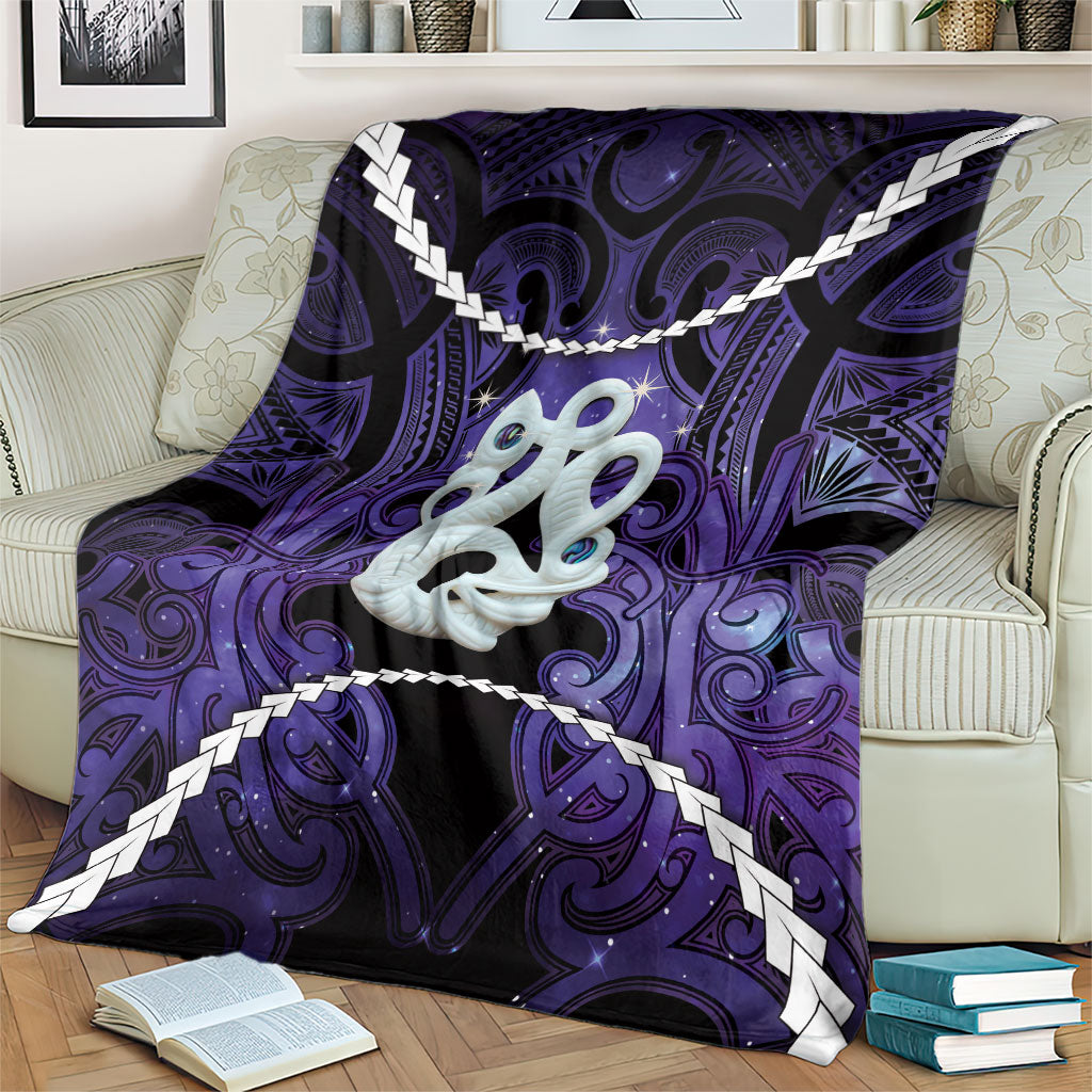 Maori Matariki Manaia Waiporoporo Blanket Maori Kowhaiwhai Pattern Galaxy
