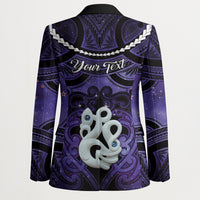 Personalised Maori Matariki Manaia Waiporoporo Blazer Maori Kowhaiwhai Pattern Galaxy