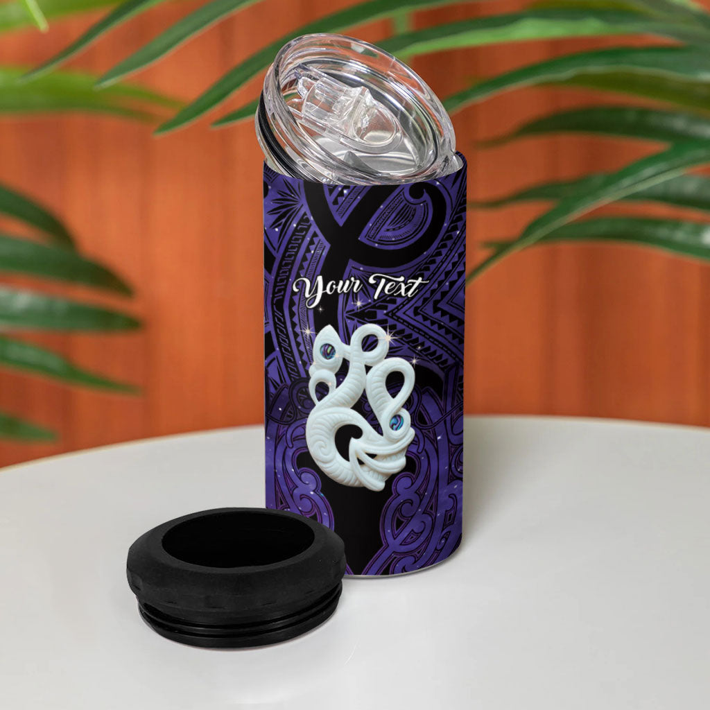Personalised Maori Matariki Manaia Waiporoporo 4 in 1 Can Cooler Tumbler Maori Kowhaiwhai Pattern Galaxy