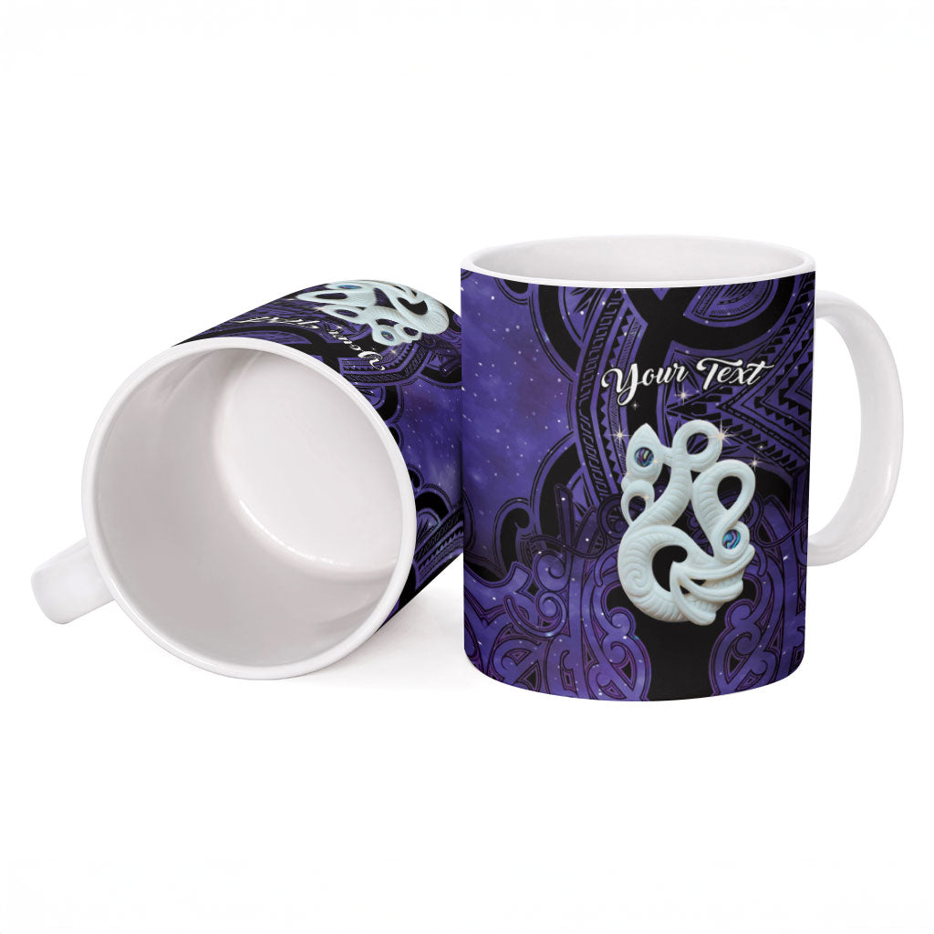 Personalised Maori Matariki Manaia Waiporoporo Ceramic Mug Maori Kowhaiwhai Pattern Galaxy