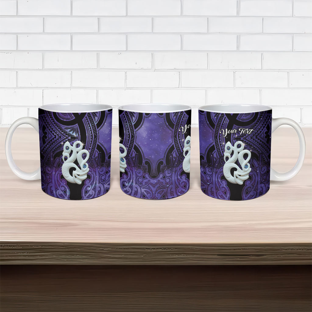 Personalised Maori Matariki Manaia Waiporoporo Ceramic Mug Maori Kowhaiwhai Pattern Galaxy