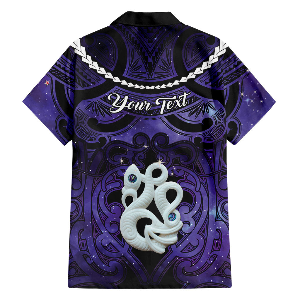 Personalised Maori Matariki Manaia Waiporoporo Family Matching Summer Maxi Dress and Hawaiian Shirt Maori Kowhaiwhai Pattern Galaxy LT01 - Polynesian Pride